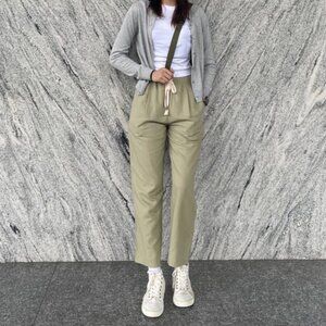 UNIQLO Linen Blend Easy Pants Green SZ M